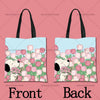 Snoopy Cartoon Canvas Tote Bag – Large Capacity, Foldable & Reusable