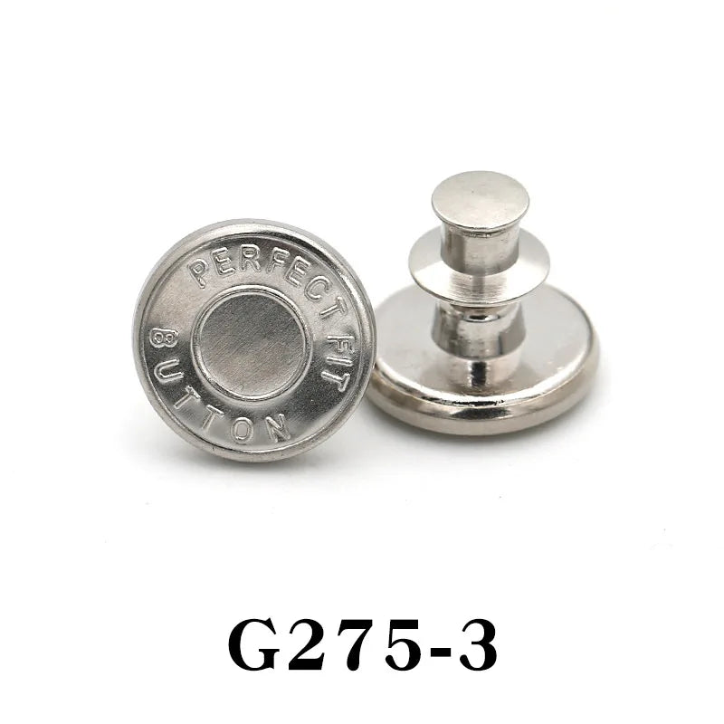 No-Sew Adjustable Jeans Button Pins for Waist Tightening and Decoration