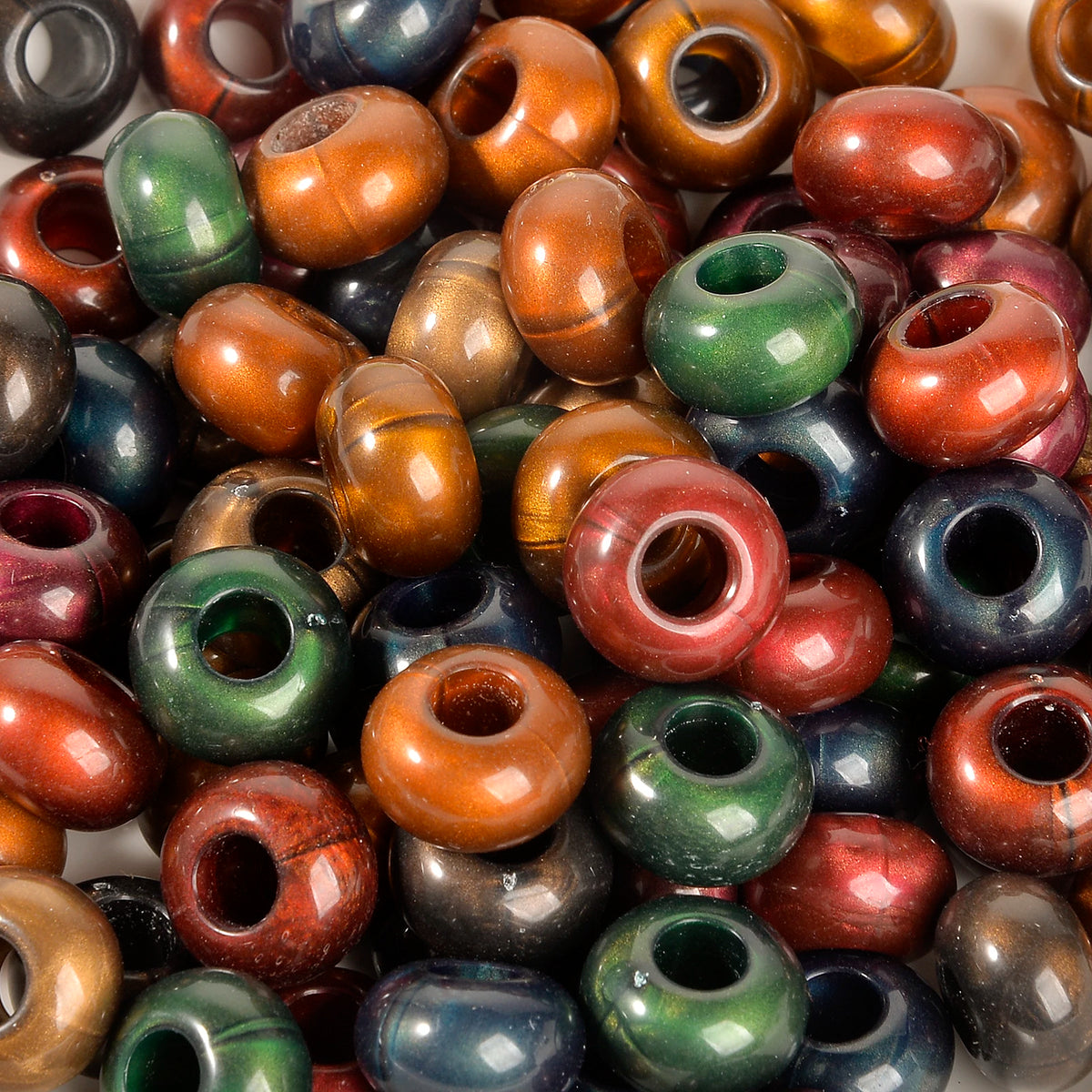 Mixed Rainbow Resin Spacer Beads for Jewelry Making