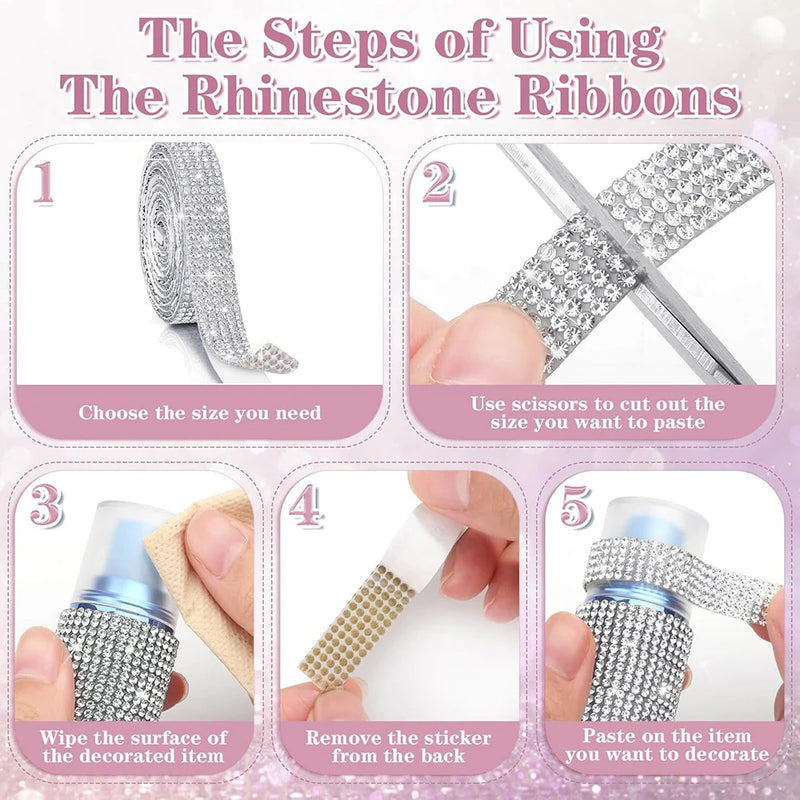 Self-Adhesive Rhinestone Ribbon for DIY Crafts