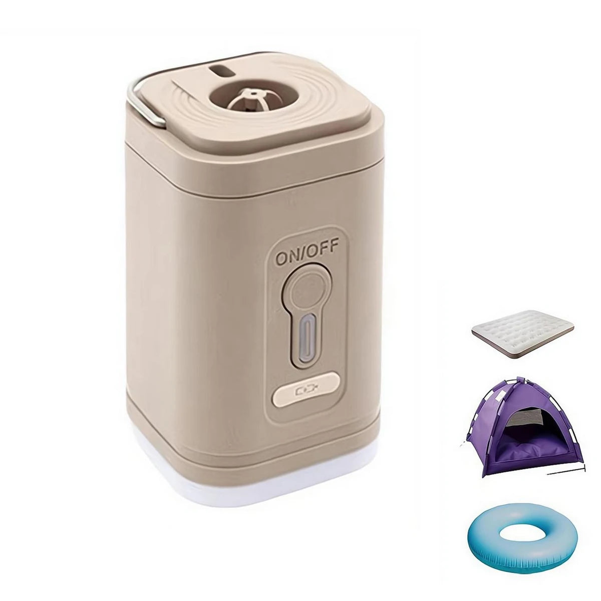 3-in-1 Tragbare Luftpumpe mit LED-Licht