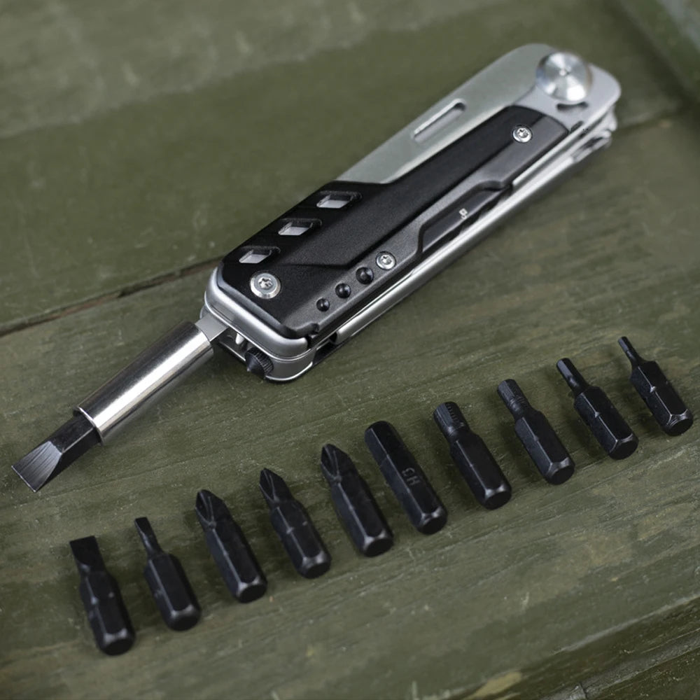 6-in-1 Stainless Steel Pocket Multitool with Screwdriver Bits
