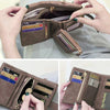 Compact Frosted Tri-Fold Wallet for Women