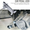 Stainless steel adjustable brake pedal lock with 8 holes and three spare keys for vehicle security
