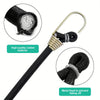 15-Piece Elastic Bungee Cords with Hooks – Black