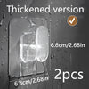 A close-up photo showing a thickened version of an adhesive hook, measuring 6.8cm/2.68in and packaged as 2 pieces.