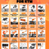 A collection of CNC aluminum brake and clutch levers for KTM dirt bikes.