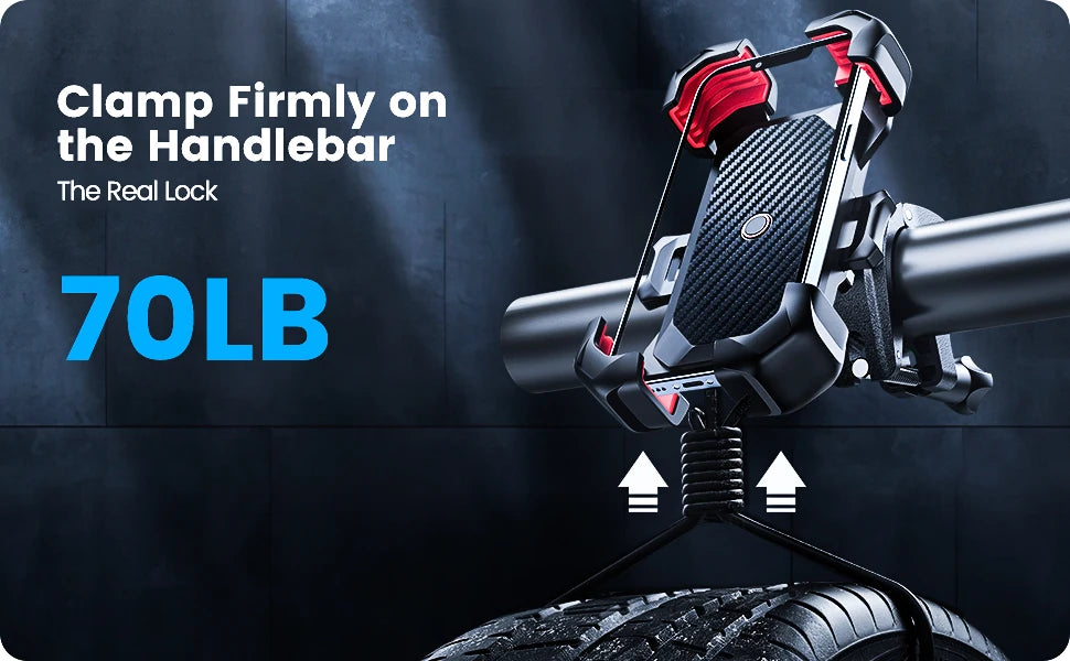 Universal Bike Phone Holder with 360° Rotation & Auto-Lock