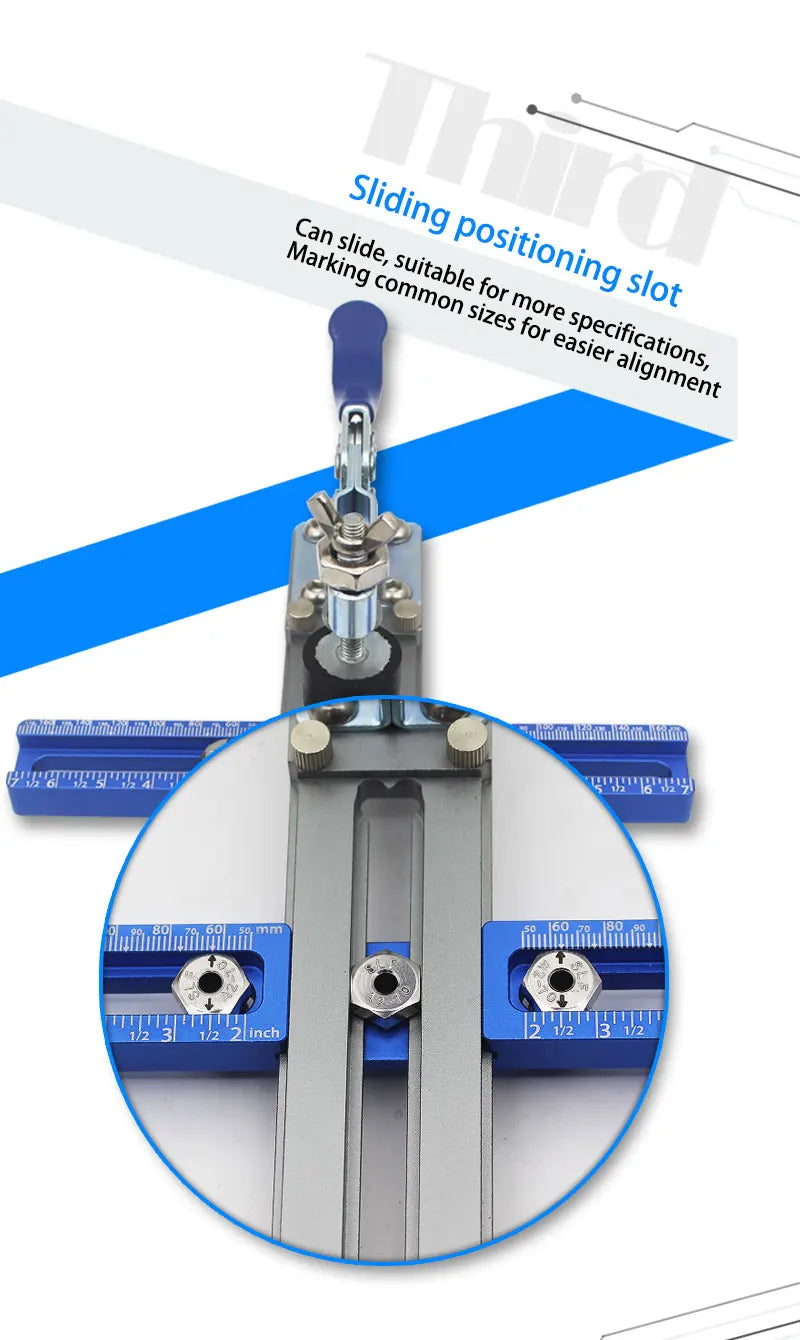 Cabinet Hardware Installation Jig with Adjustable Drill Guide