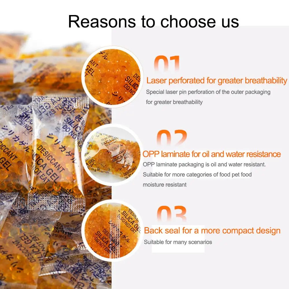 Product features include laser-perforated packaging for breathability, OPP laminate for oil and water resistance, and a back 