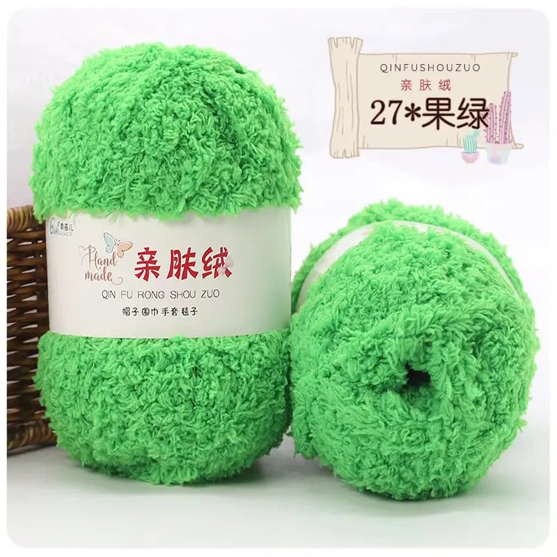 Soft Chenille Yarn for Knitting and Crochet Projects