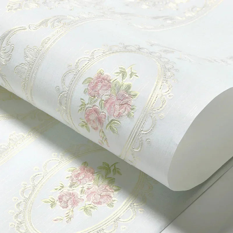 3D Glitter Metallic Stripe Wallpaper Roll