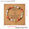 Cross-Shaped Crystal Bead Bracelet