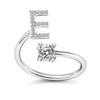Initial Letter Ring with Zircon Accent