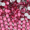 Red Glass Flatback Rhinestones - Multi-Color Glitter Round Crystals for DIY Crafts