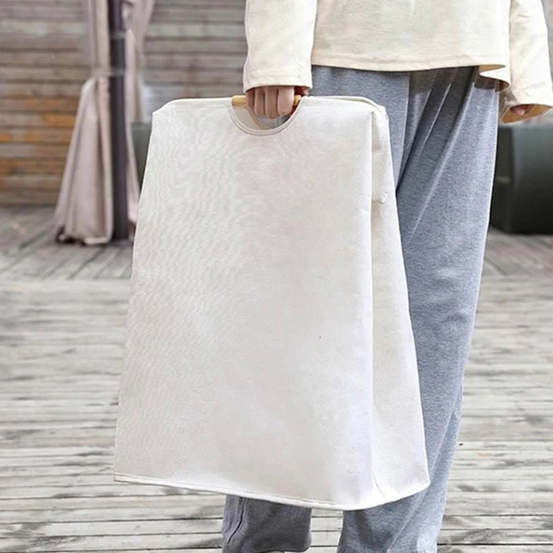 Foldable Cotton Laundry Basket with Handles
