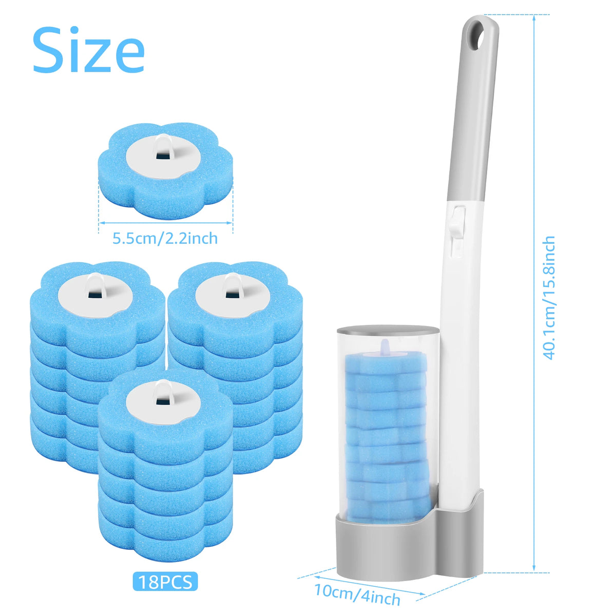 Disposable Toilet Cleaning Kit with Refill Heads