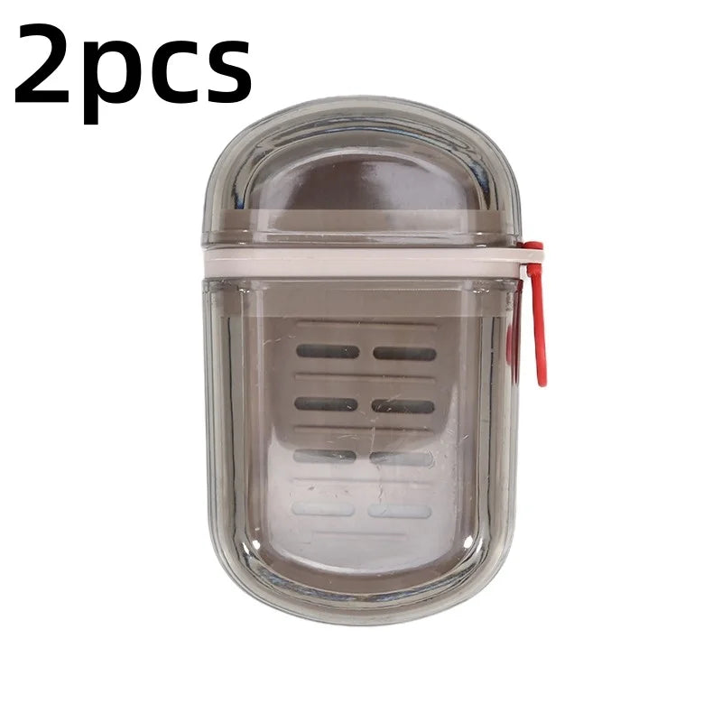 Travel Soap Box with Drainable Lid for Camping and Bathroom Use