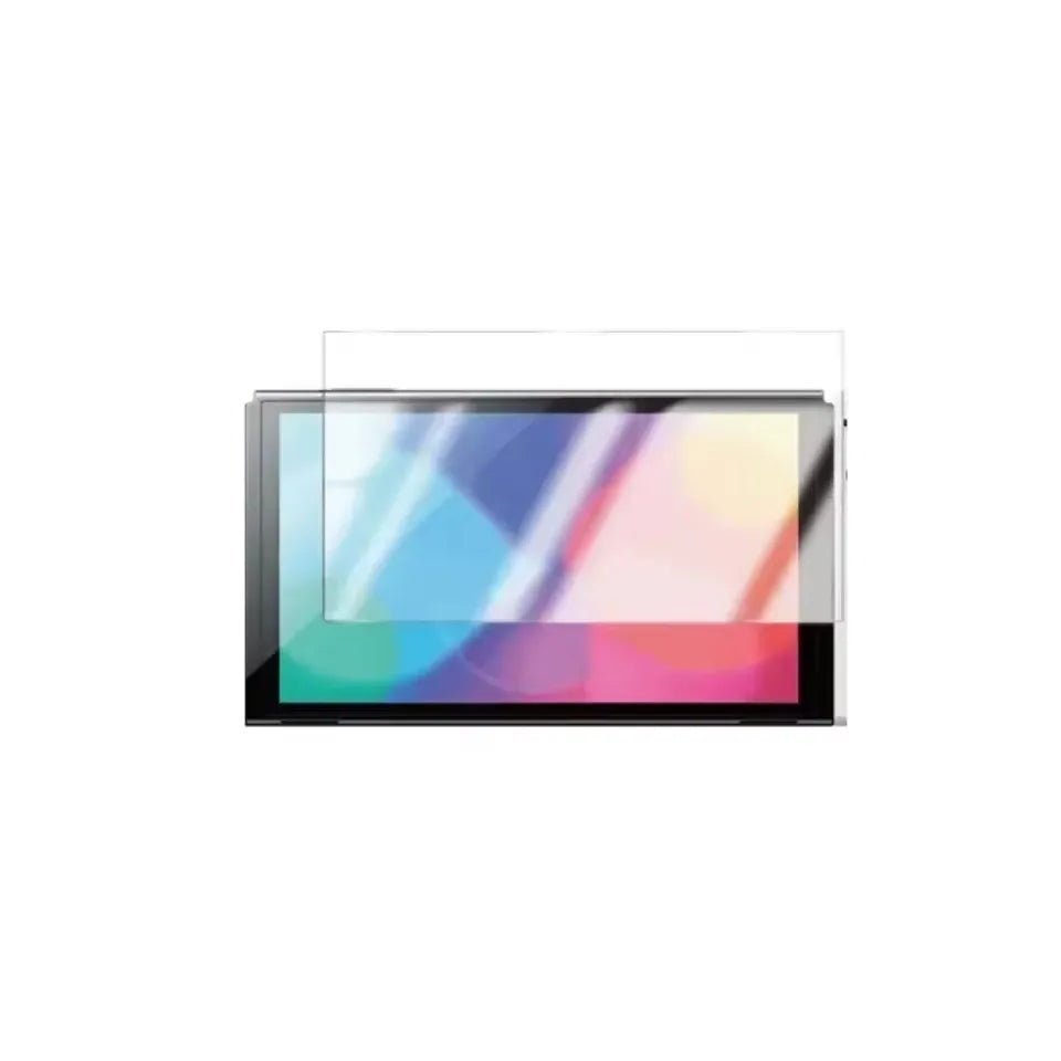 Tempered glass screen protector for a Nintendo Switch console.