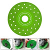 Green diamond glass and tile cutting disc with mounting holes for angle grinders