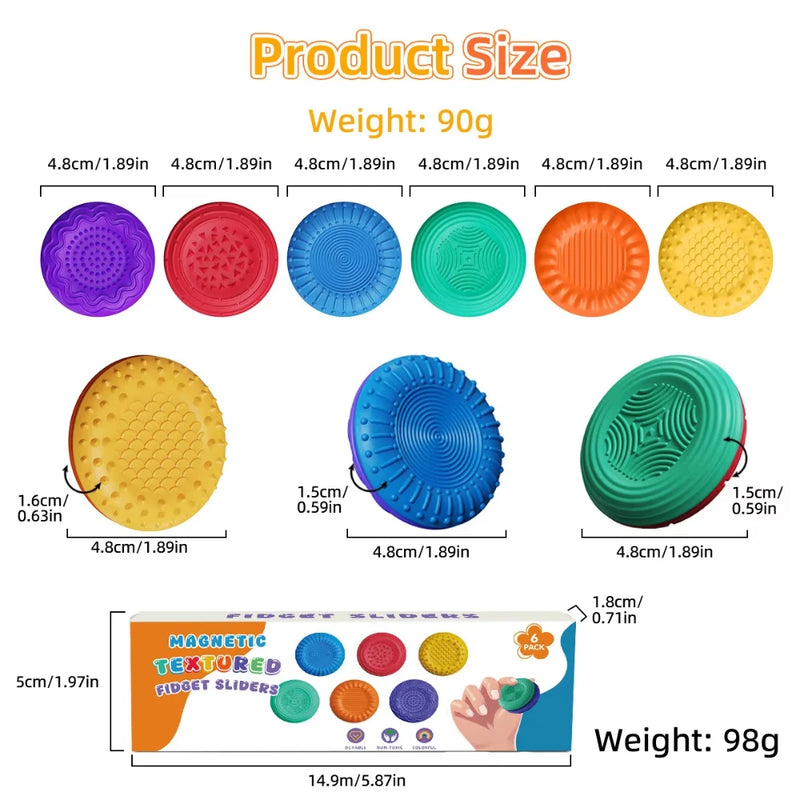 Magnetic Silicone Fidget Slider for Stress Relief