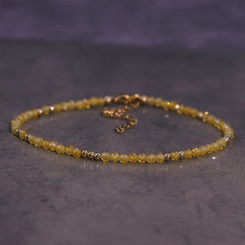 Natural Crystal Beaded Bracelet