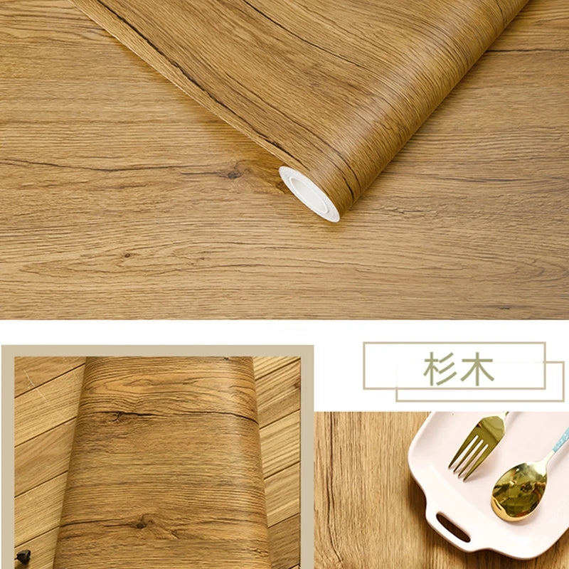 Realistic Wood Grain Self-Adhesive Wall Decals
