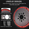 A close-up view of a universal spare tire brake light for Jeep Wrangler, showing its design and installation.