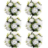 Set of 6 Silk Rose Flower Balls for Wedding & Event Decor