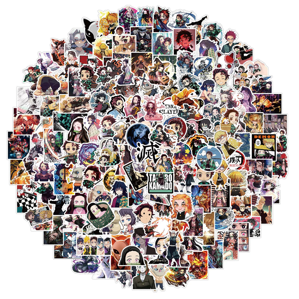 Demon Slayer Anime Sticker Pack for Laptops, Suitcases & More