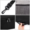 Black waterproof paddle board deck bag featuring a zipper closure and cooler lining.