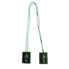 Set of three green scapular necklaces featuring Saint Jude and Our Lady of Guadalupe.