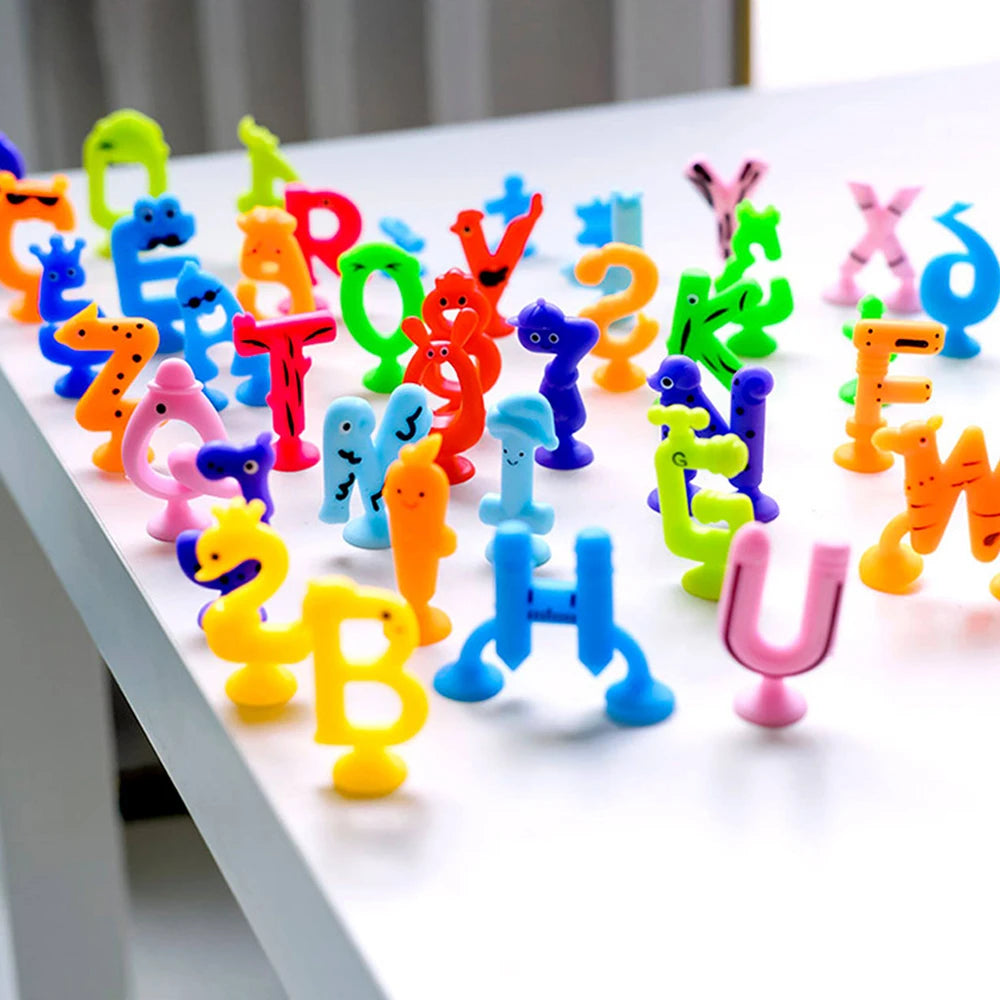 Soft Silicone Animal Building Blocks with Suction Cups