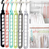 Rotating 9-Hole Folding Clothes Hanger Organizer for Space-Saving Wardrobes