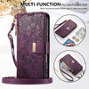 Leather Crossbody Phone Wallet Case with Card Slots & Wrist Strap