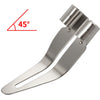 A silver plastic welding repair kit showing a 45 degree angle for smooth tips.