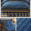 Crystal Velvet Gold Lace Bed Skirt with Anti-Slip Base