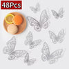 3D Rose Gold Butterfly Wall Decals for Home Decor