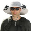 Solar-Powered Cooling Fisherman Hat with Dual Fans