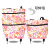 Folding Shopping Cart with Wheels - Oxford Fabric Trolley Bag