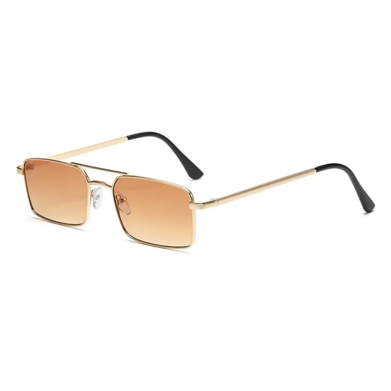 Vintage Double-Bridge Square Sunglasses