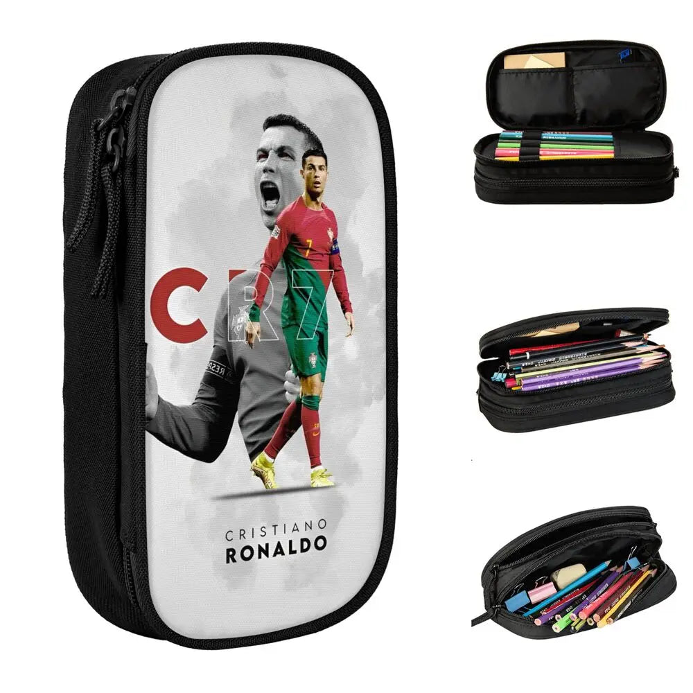 Soccer Star Pen Case – Large-Capacity Pencil Pouch