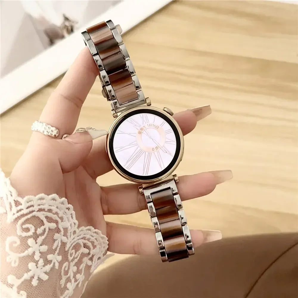 Colorful Resin & Metal Watch Band Strap