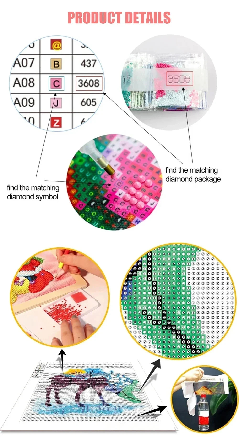 Modern Diamond Painting Kits - Fruit, Floral, and Abstract Designs
