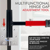 Precision Door Hinge Wrench Kit with Interchangeable Heads