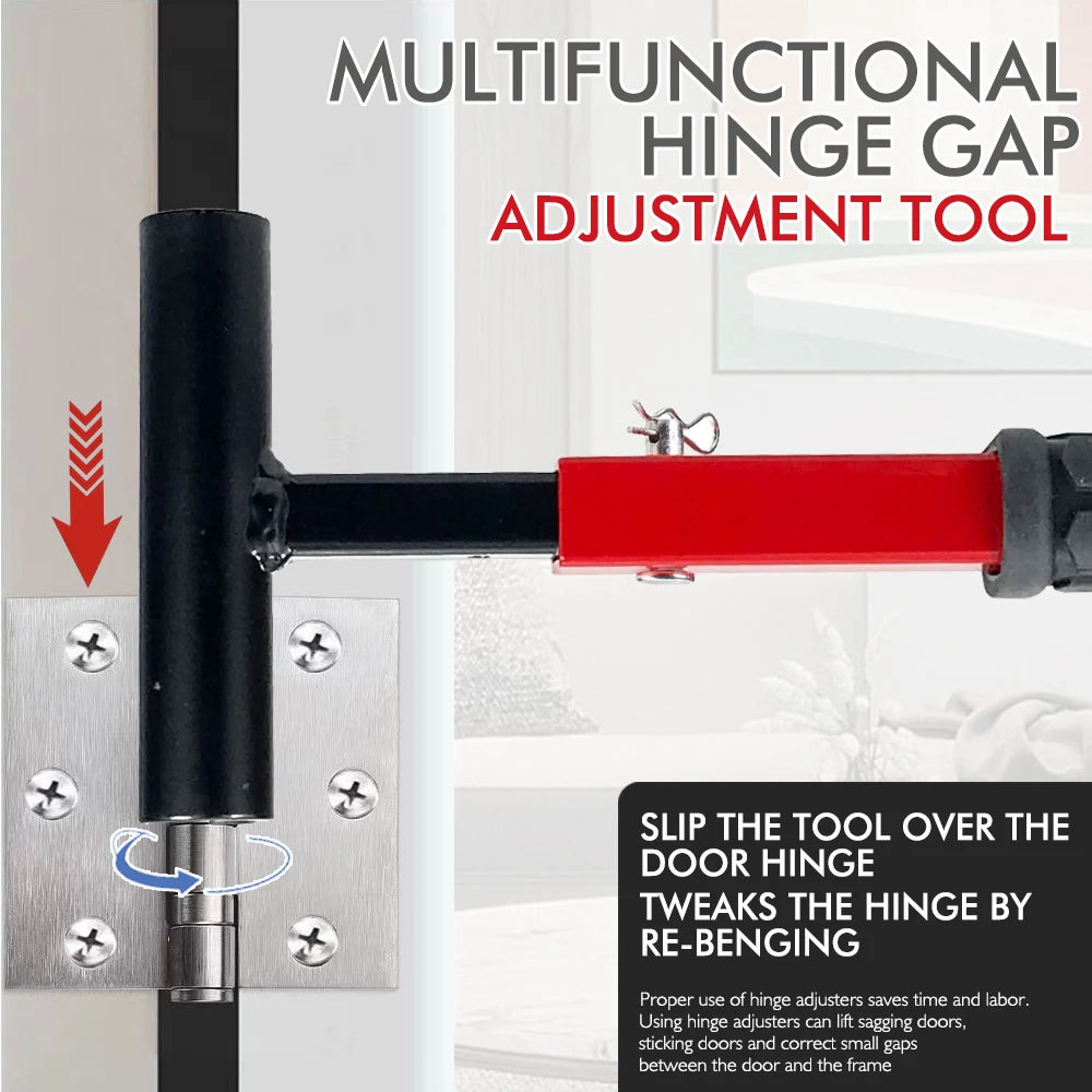 Precision Door Hinge Wrench Kit with Interchangeable Heads