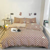 Black and White Plaid Duvet Cover Set with Pillowcases