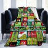 Grinch-Themed Coral Fleece Throw Blanket