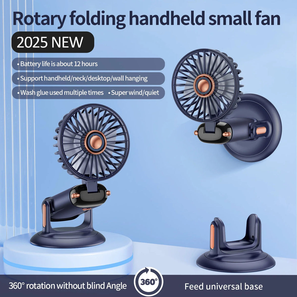 Foldable Rechargeable Handheld Cooling Fan
