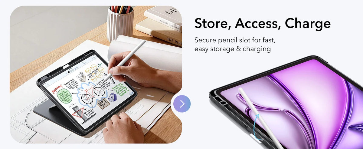 Magnetic Folio Case for iPad Air 11 Inch with Auto Wake/Sleep